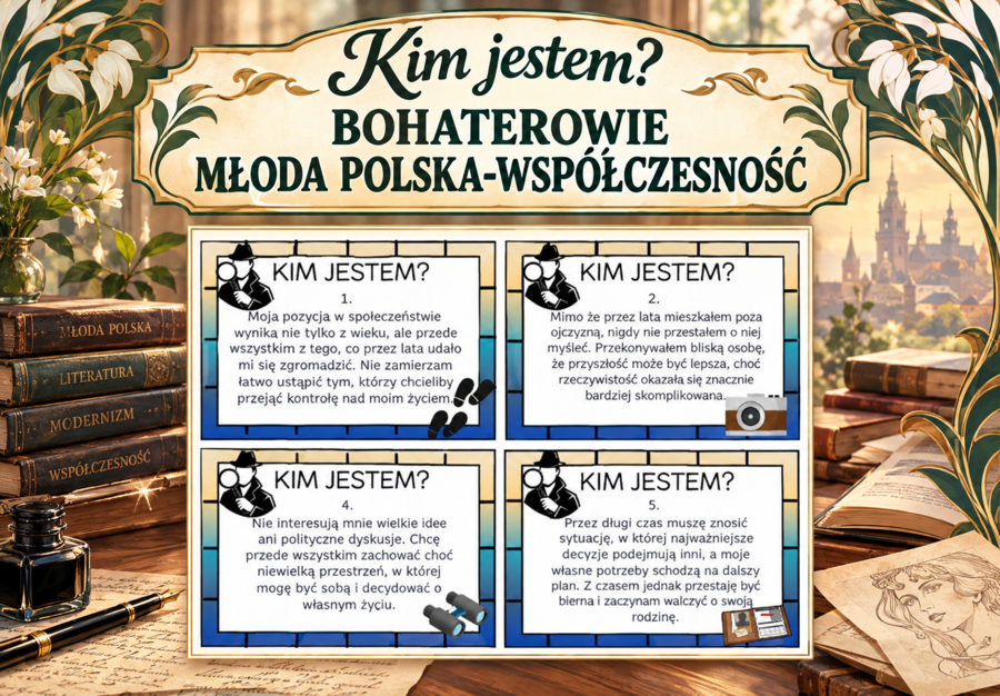 Kim jestem? BOHATEROWIE  MŁODA POLSKA-WSPÓŁCZESNOŚĆ