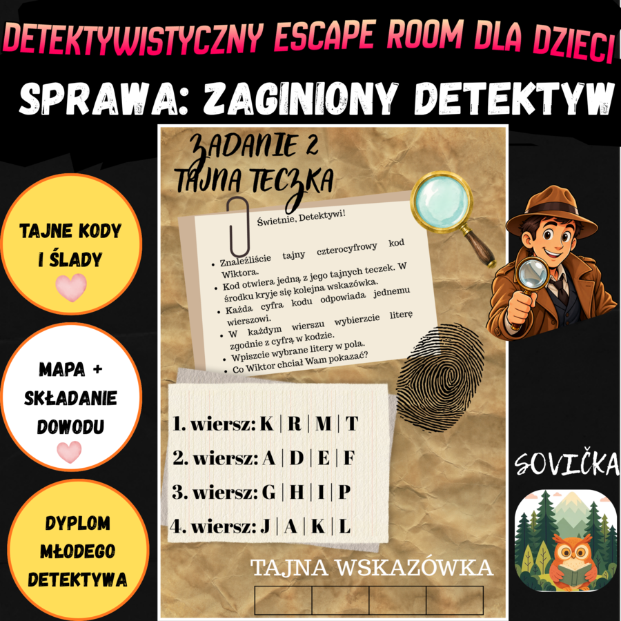 SPRAWA: ZAGINIONY DETEKTYW