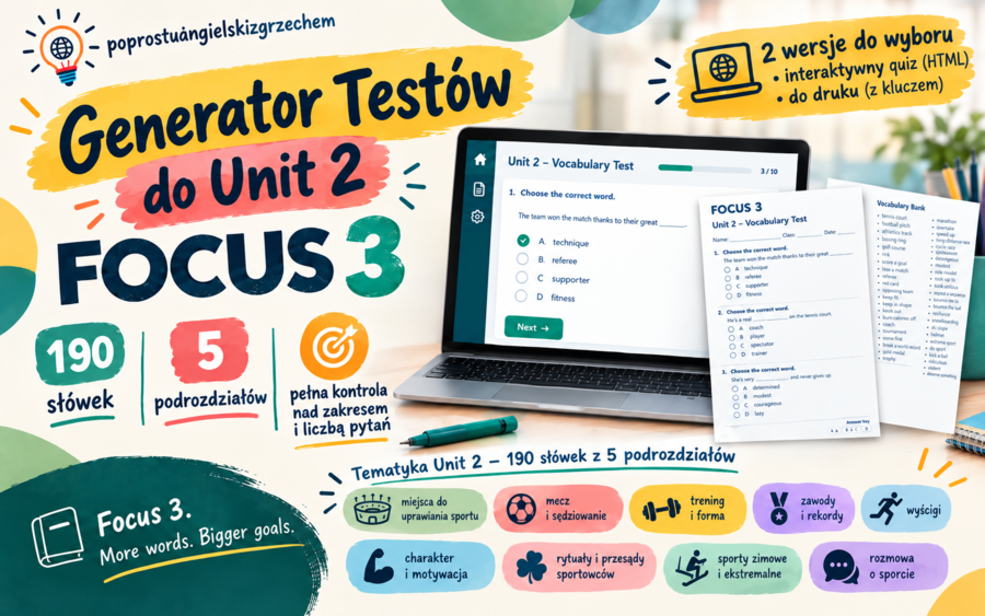 Generator testów Focus 3, Unit 2