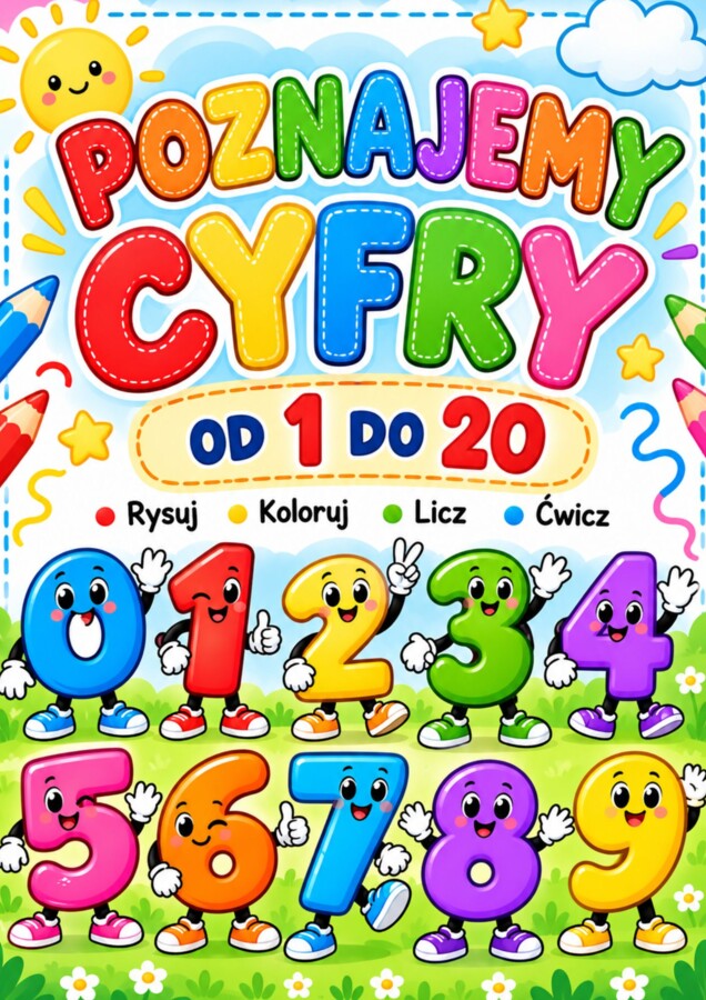 POZNAJEMY CYFRY OD 1 DO 20. MATERIAŁ EDUKACYJNY DLA PRZEDSZKOLAKÓW.