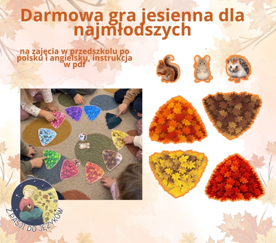 Darmowa Gra jesienna na zajęcie przedszkole i angielskiego.