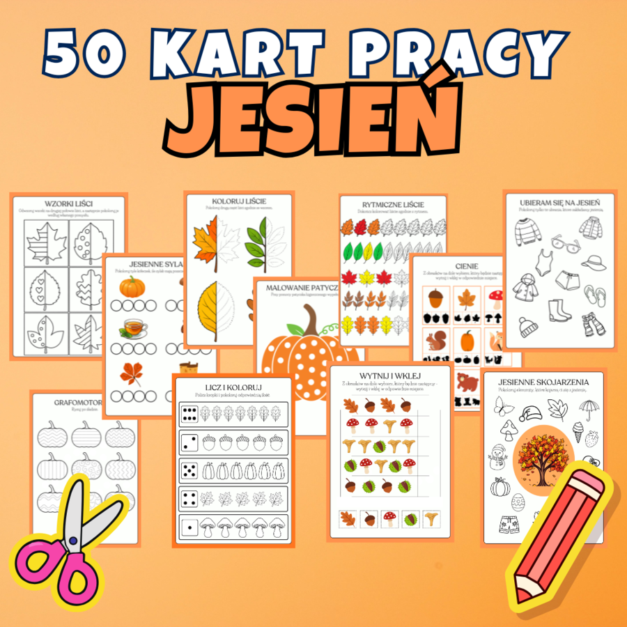 50 KART PRACY JESIEŃ