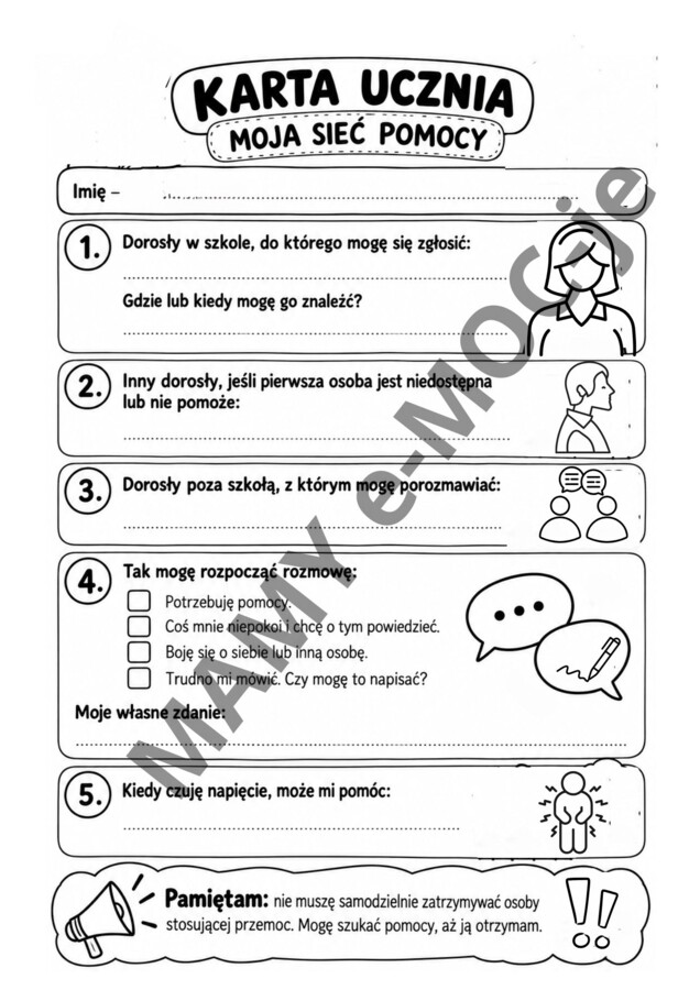 MAM PRAWO CZUĆ SIĘ BEZPIECZNIE – scenariusz zajęć dla klas 4–8