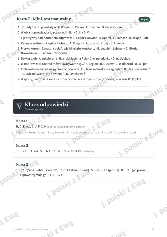 Dziady III - kompletne kompendium wiedzy na maturę