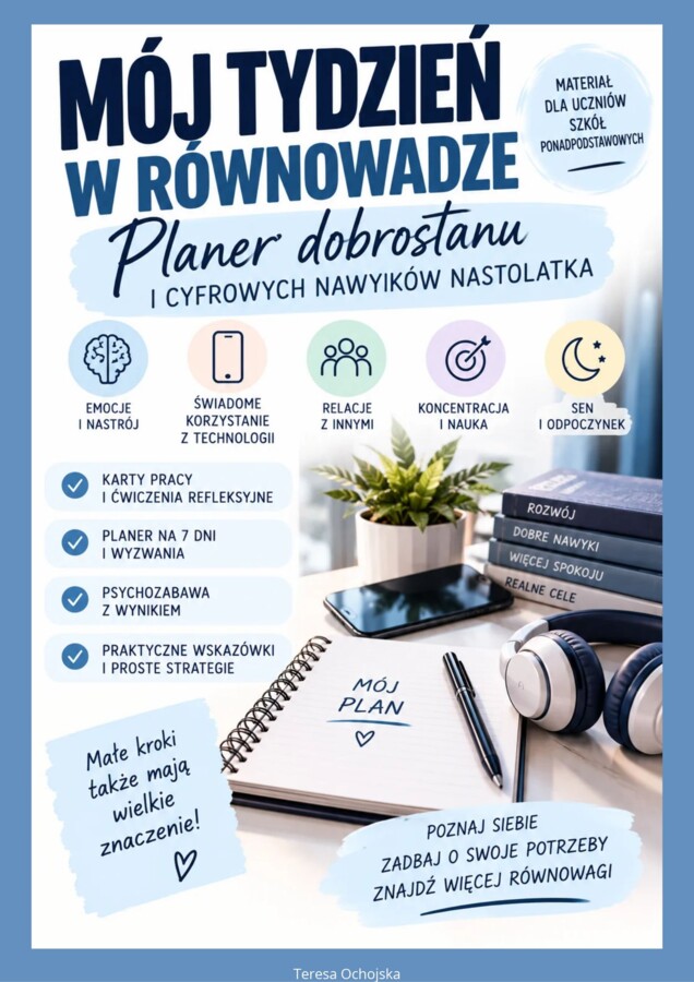 Planer dobrostanu i cyfrowych nawyków nastolatka