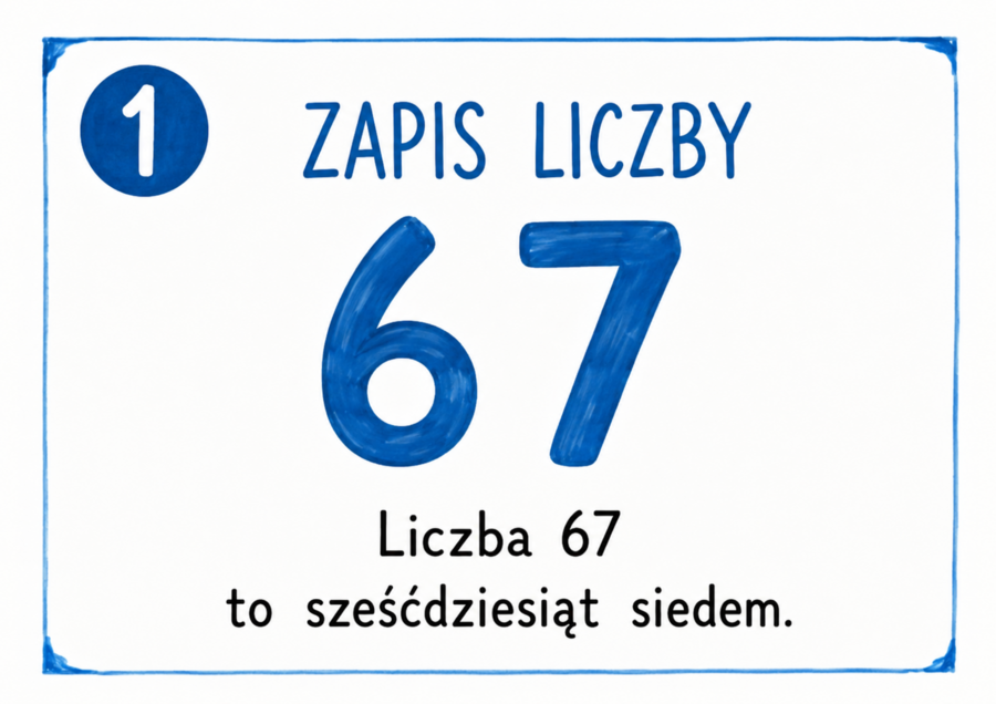 Gazetka szkolna – Wszystko o liczbie 67 (Matematyka)