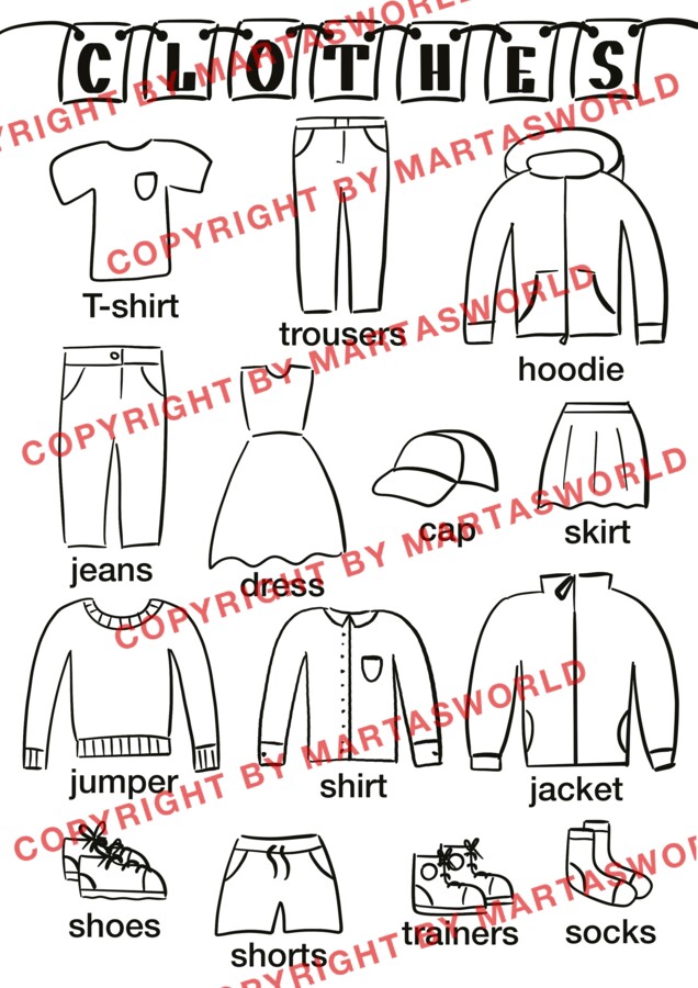 👕 CLOTHES & COLOURS 🎨 | Together 4 – Unit 2 | 13 stron | Ręcznie rysowane karty pracy | Język angielski