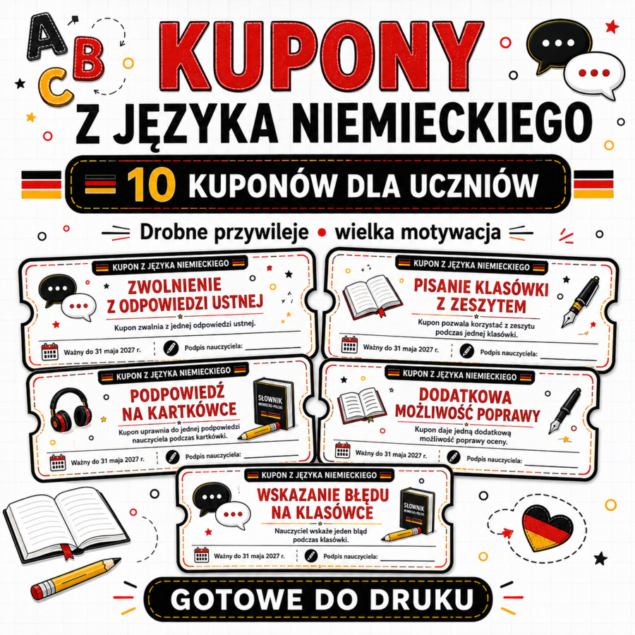 KUPONY Z JĘZYKA NIEMIECKIEGO