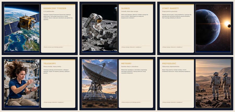 Kosmos – nauka i technologia | 18 plansz, klasy 5–8 i szkoła ponadpodstawowa