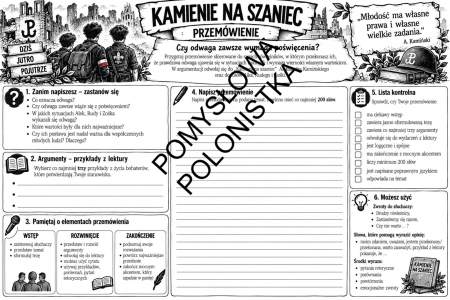 KAMIENIE NA SZANIEC-pakiet materiałów