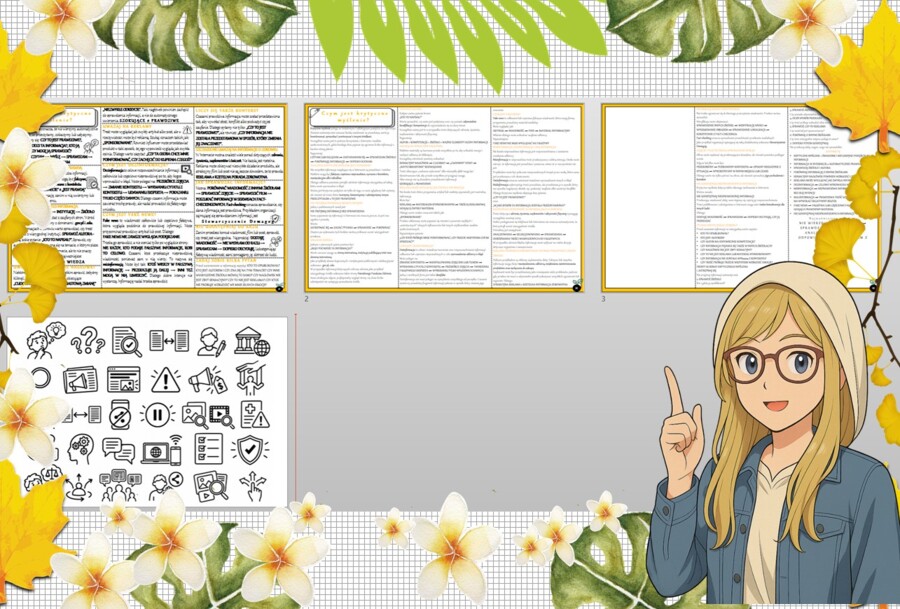 Sketchnotka/notatka - dla ucznia i przypomnienie dla nauczyciela w pdf. Temat "Czym jest krytyczne myślenie? ". Edukacja zdrowotna. Klasa 6.