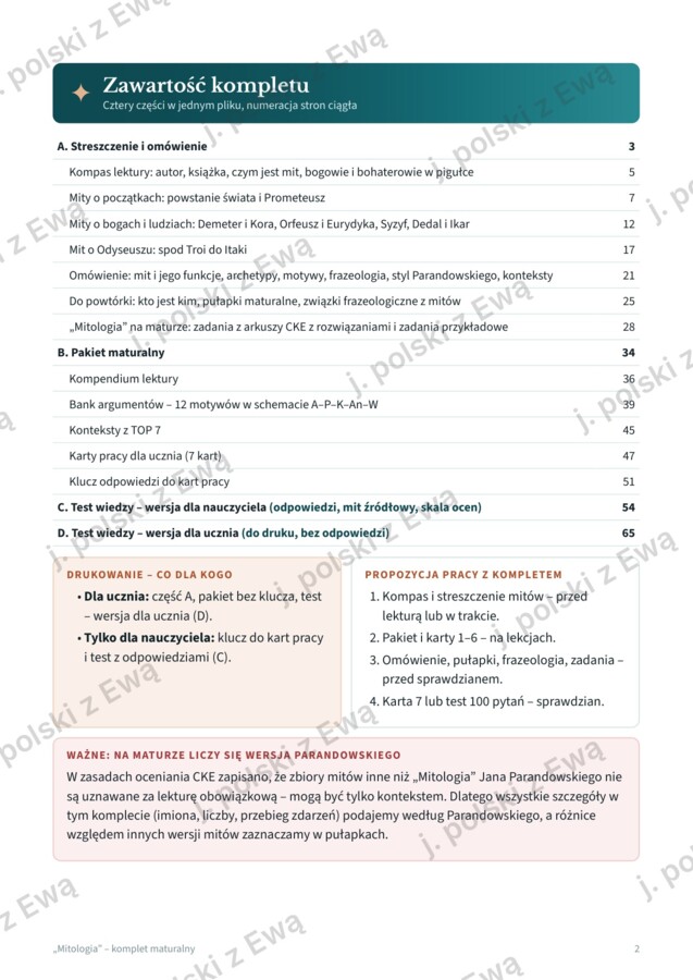 Mitologia Greków - kompletne kompendium na maturę