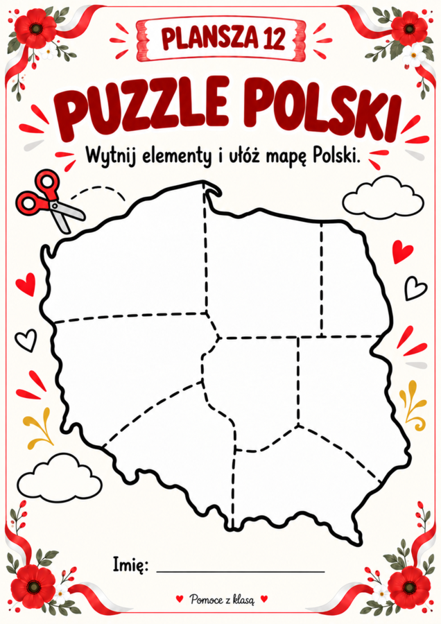 PRZEDSZKOLE „MAŁY PATRIOTA” - 16 PLANSZ EDUKACYJNYCH