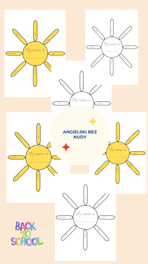Back to School – My Sunshine | wklejka na pierwszą lekcję angielskiego | klasy 1–3
