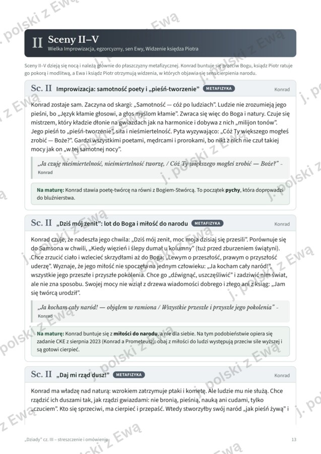Dziady III - kompletne kompendium wiedzy na maturę