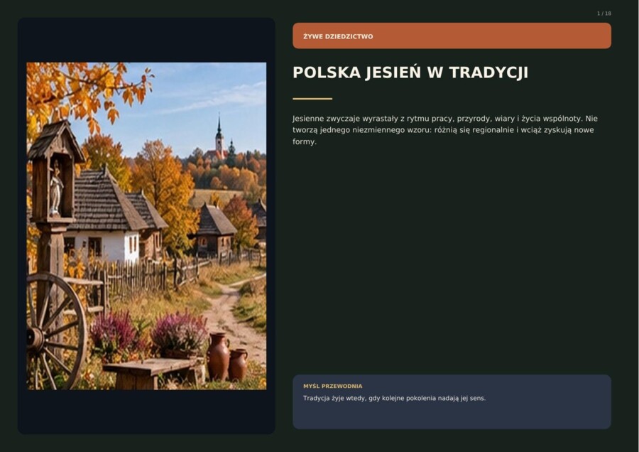 Polskie obyczaje jesienne | gazetka premium, klasy 5–8 i szkoła ponadpodstawowa, 18 plansz