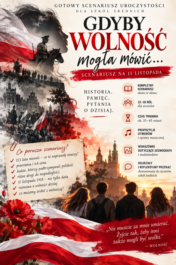 Scenariusz uroczystości- 11 listopada klasy 7-8 szkoły średnie