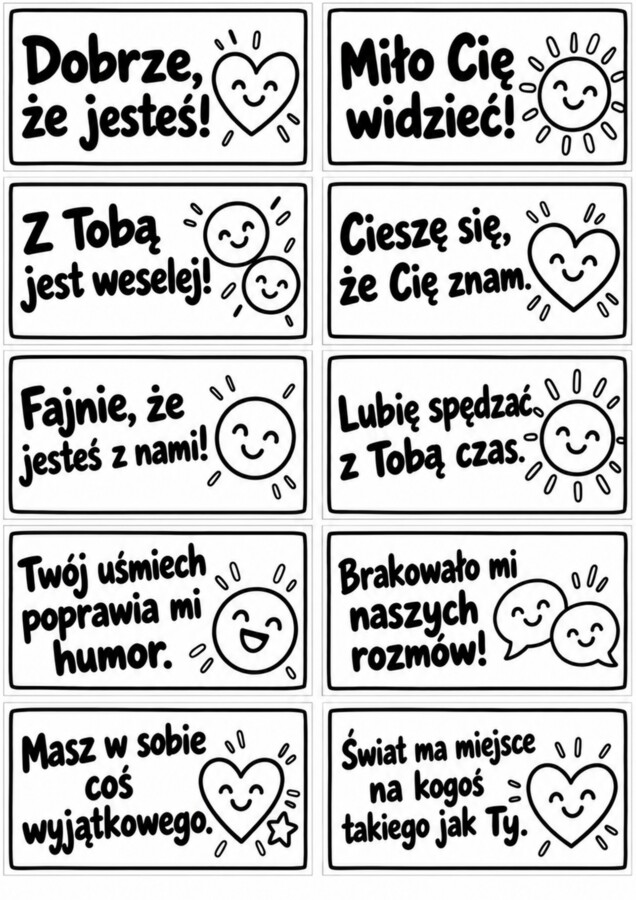 WEŻ DOBRE SŁOWO - 100 karteczek - na Dzień Życzliwości