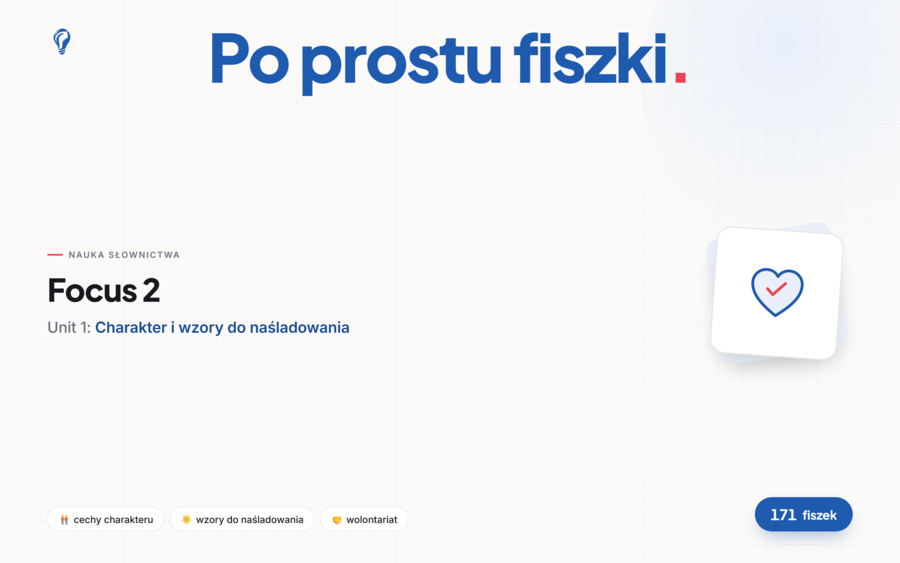 Fiszki do Unit 1, Focus 2