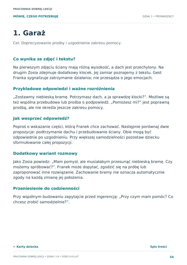 Mówię, czego potrzebuję. Rewalidacja i komunikacja dzieci 6–9 lat – 24 sytuacje