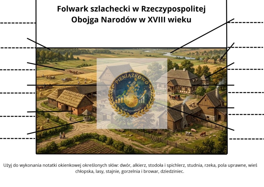 Notatka okienkowa - folwark szlachecki
