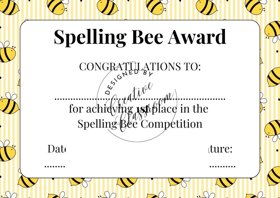 Dyplomy na konkurs Spelling Bee
