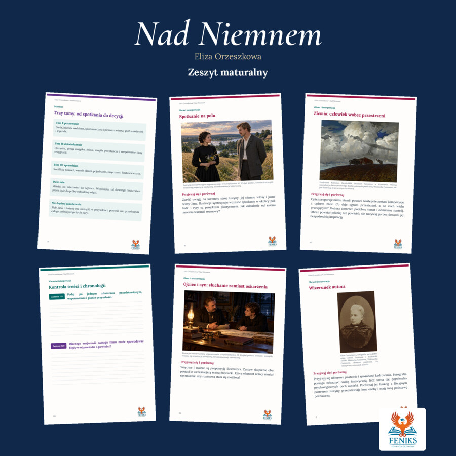 Nad Niemnem — Eliza Orzeszkowa | Zeszyt maturalny: szczegółowe omówienie, 170 zadań i klucz odpowiedzi