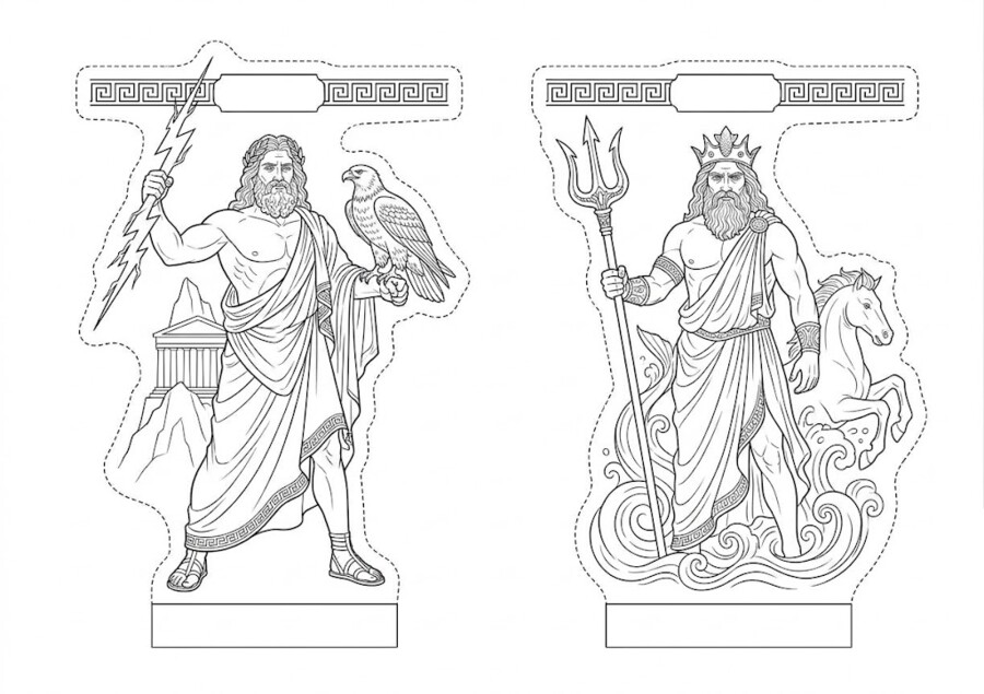 Bogowie greccy i postacie mitologiczne 3D