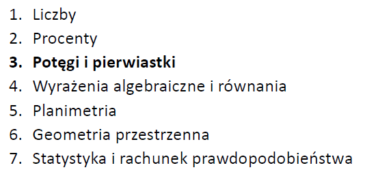 Przygotowanie do egzaminu 8-klasisty z matematyki - Dział III: Potęgi i pierwiastki