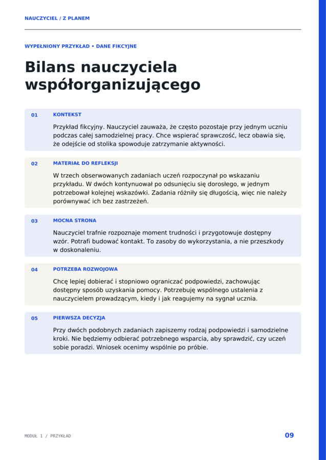 Nauczyciel z planem - Rozwój zawodowy, portfolio i widoczne efekty pracy.