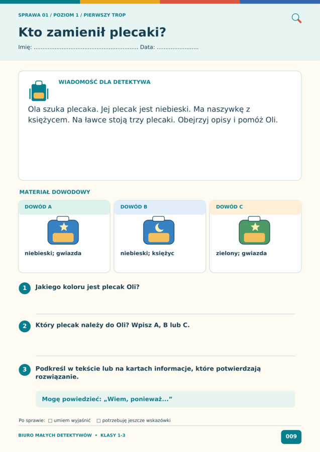 Biuro małych detektywów - 30 tajemnic do rozwiązania - Czytanie ze zrozumieniem i logiczne myślenie.