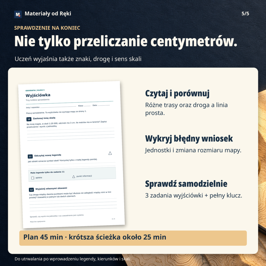 Mapa i skala - klasa 5 | Mapa bez zgadywania