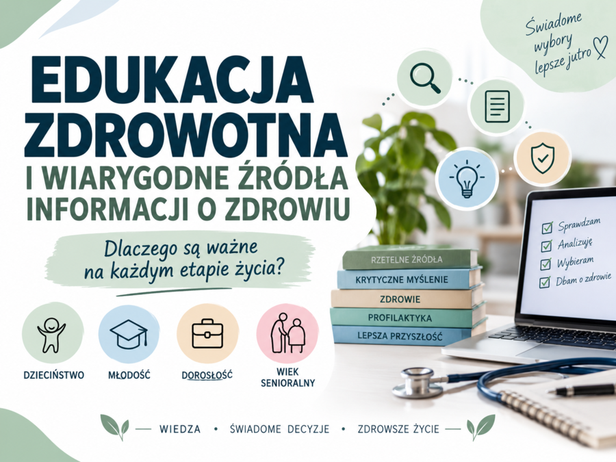 Edukacja zdrowotna – wiarygodne źródła informacji, dezinformacja i krytyczne myślenie