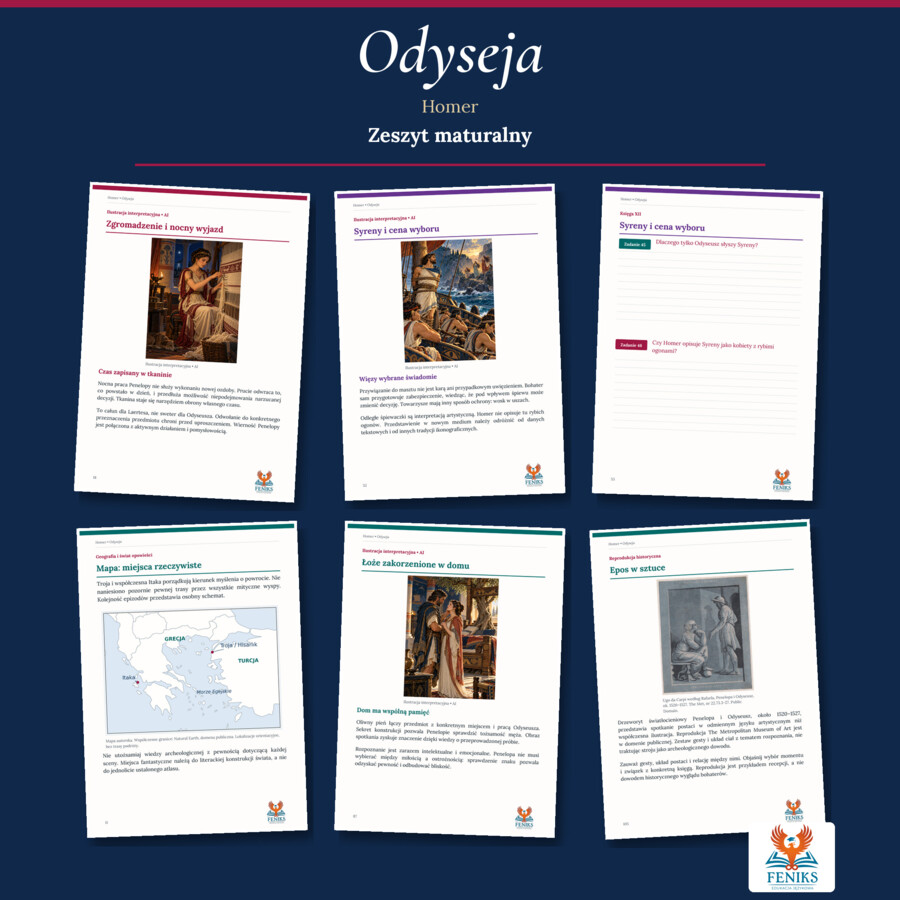 Odyseja — Homer | Zeszyt maturalny: szczegółowe omówienie, 120 zadań i klucz odpowiedzi