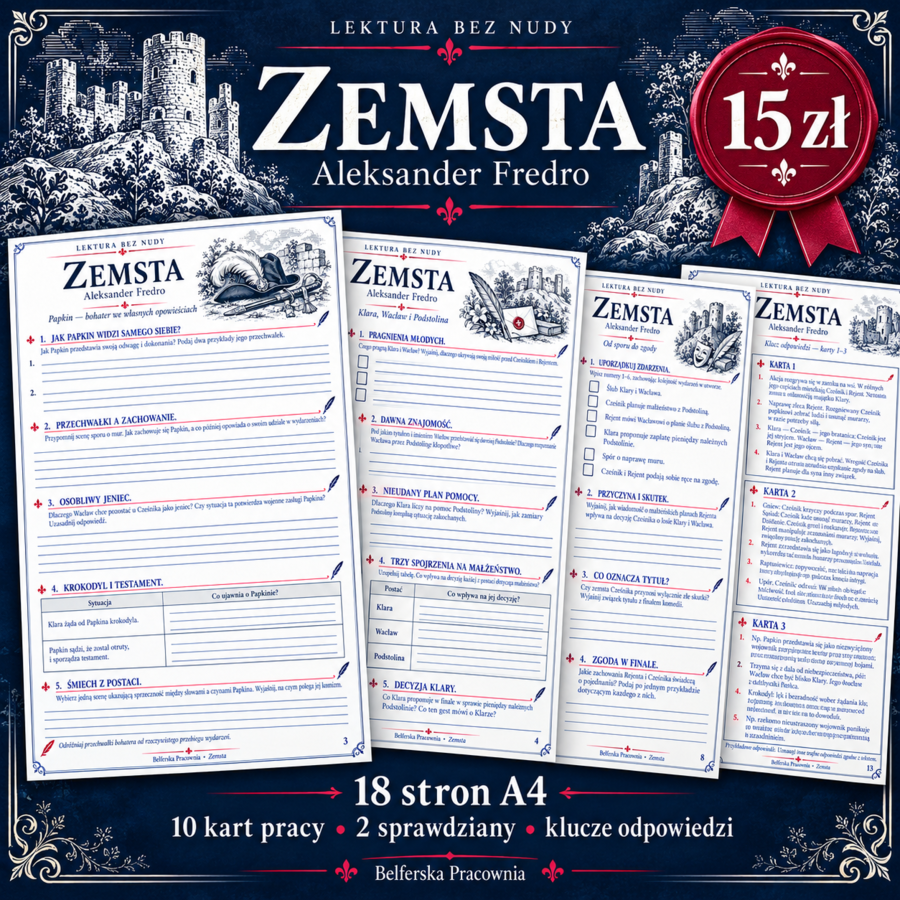 📚 „Zemsta” Aleksandra Fredry — LEKTURA BEZ NUDY
