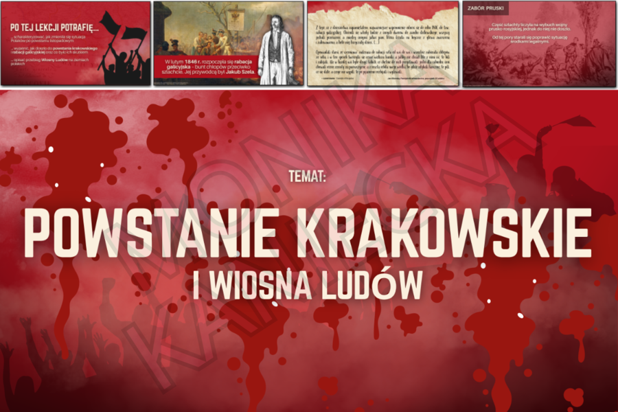 Powstanie krakowskie i Wiosna Ludów - prezentacja historia klasa 7