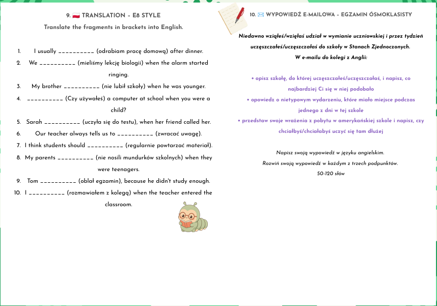 E8 Unit 3 – Education | Szkoła| Vocabulary, Grammar, Reading & Speaking