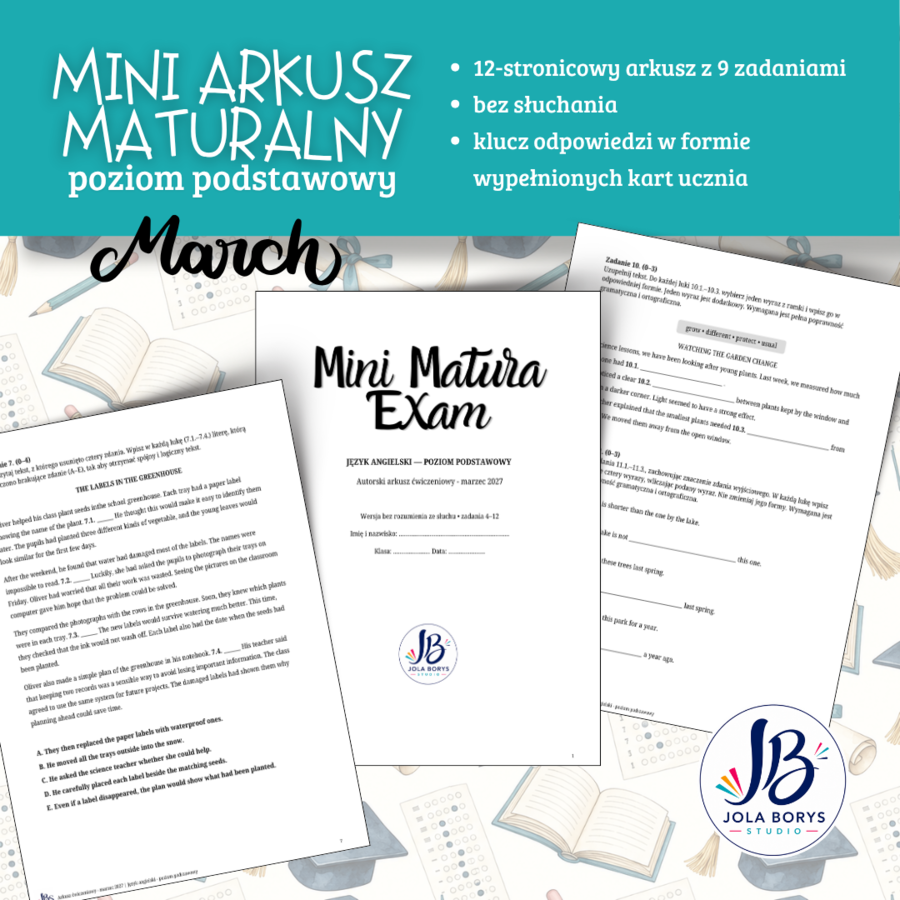 Mini Matura – Marzec 2027 | Język angielski – poziom podstawowy