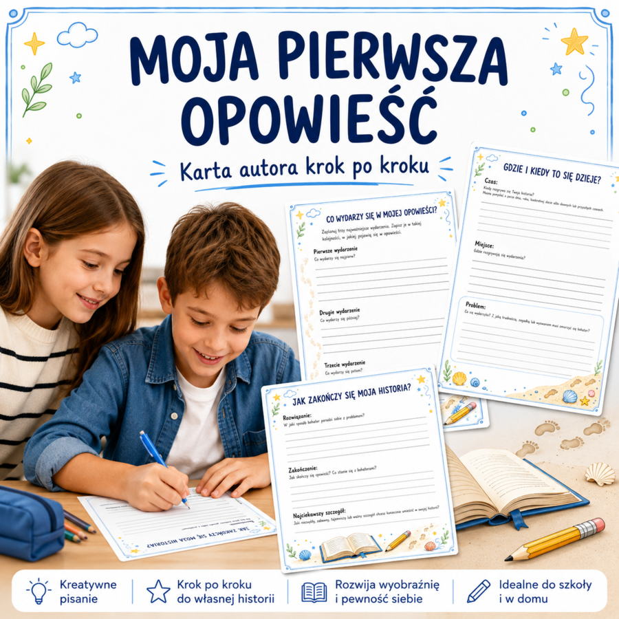Moja pierwsza opowieść — karta autora krok po kroku
