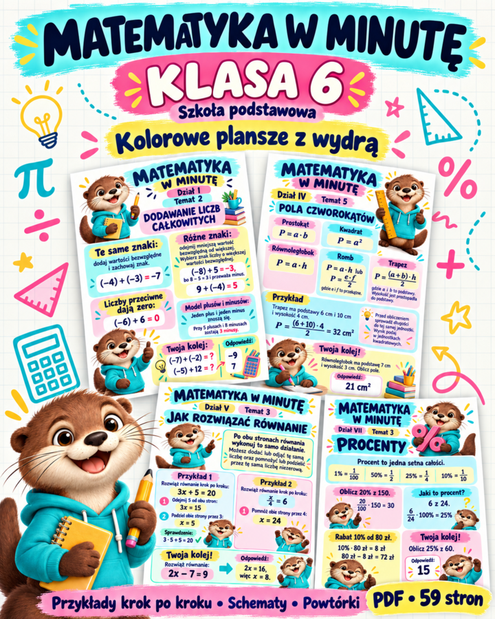 Matematyka w minutę - klasa 6
