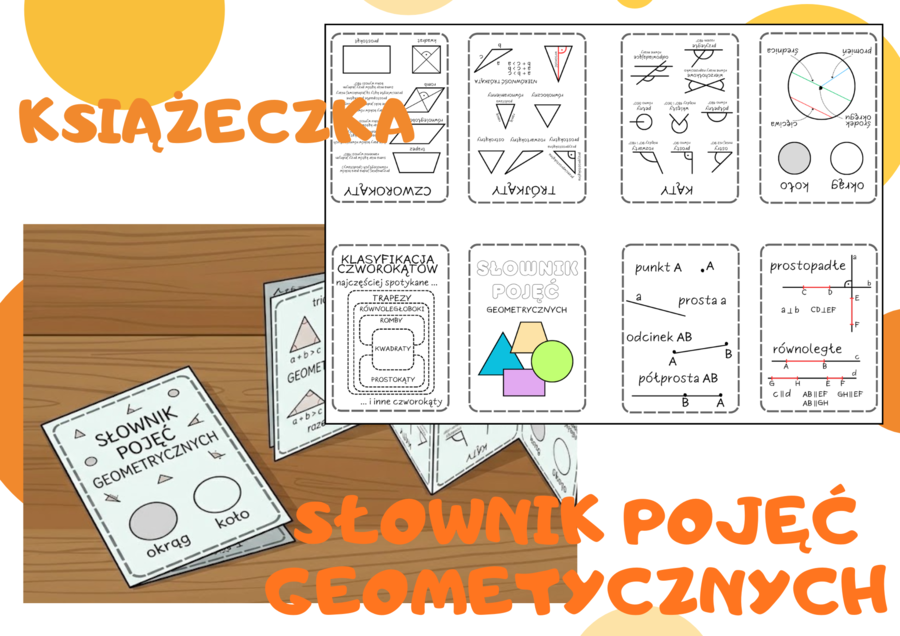 Słownik pojęć geometrycznych. Książeczka. Klasa 4. Klasa 5. Klasa 6. Klasa 7. Klasa 8.