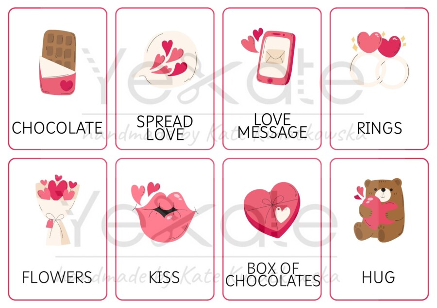 Fiszki angielski St Valentine's Day Walentynki English