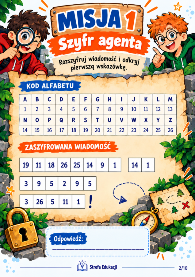 Escape room: Tajna misja super chłopaków – Dzień Chłopaka kl. 4-8