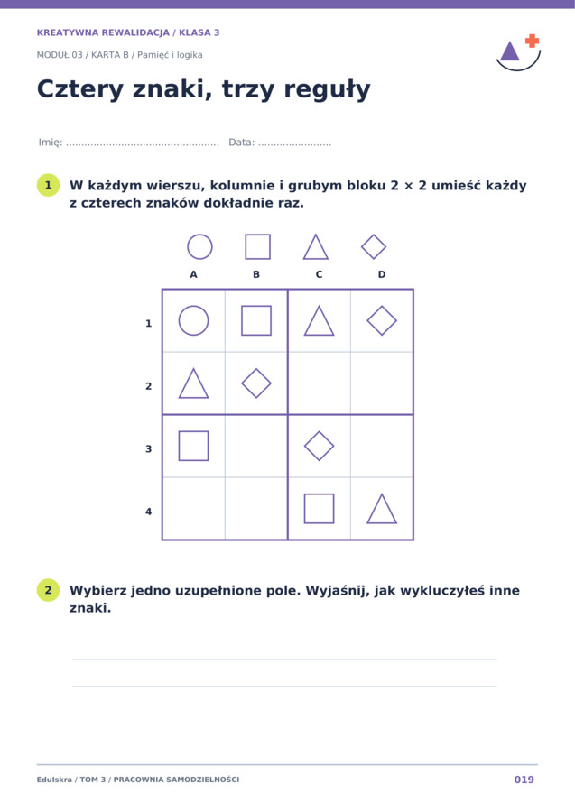 Kreatywna Rewalidacja w klasie 3