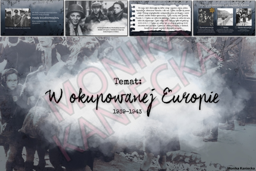 W okupowanej Europie - prezentacja historia klasa 8