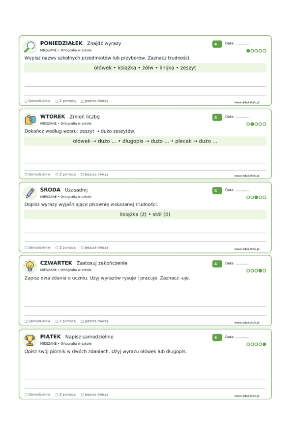 Ortografia – małe zadania, wielkie postępy