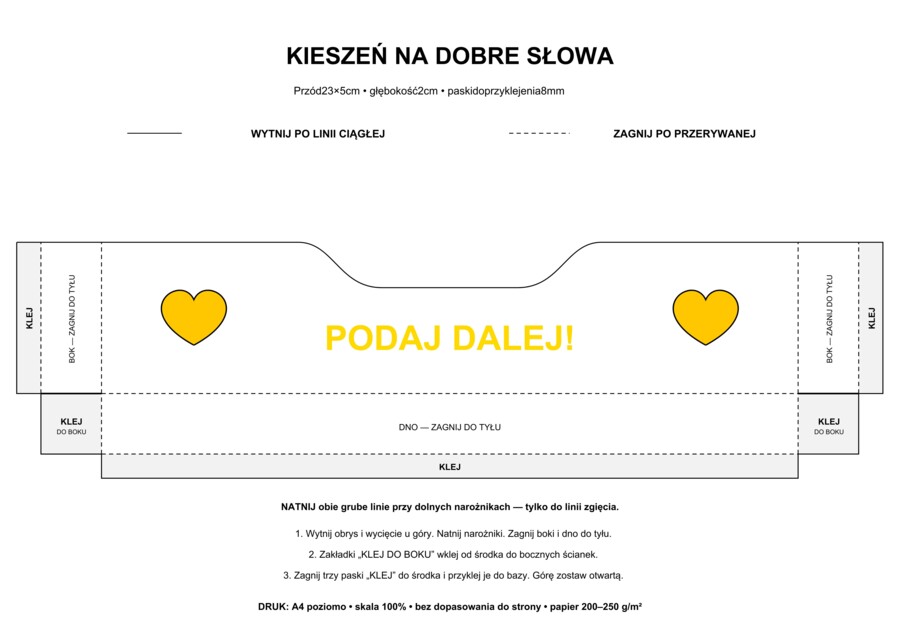 WEŻ DOBRE SŁOWO - 100 karteczek - na Dzień Życzliwości