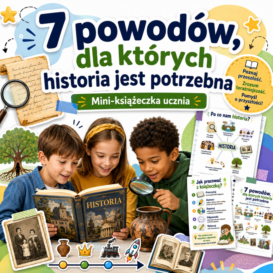 7 powodów, dla których historia jest potrzebna — mini-książeczka ucznia