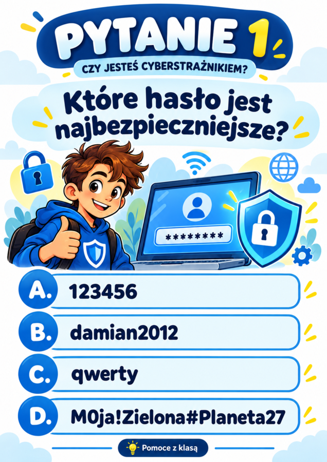 12 października – Dzień Bezpiecznego Komputera | gazetka + quiz, kl. 4–8