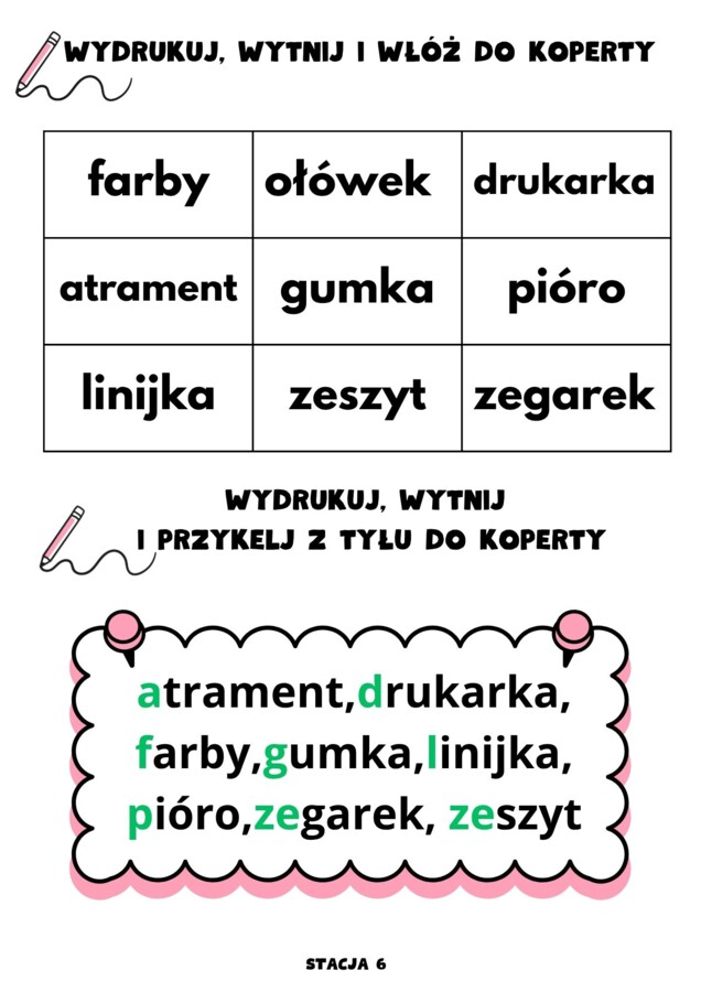 PAKIET: Stacje startowe – klasa 1- 2 + klasa 3 | utrwalenie materiału